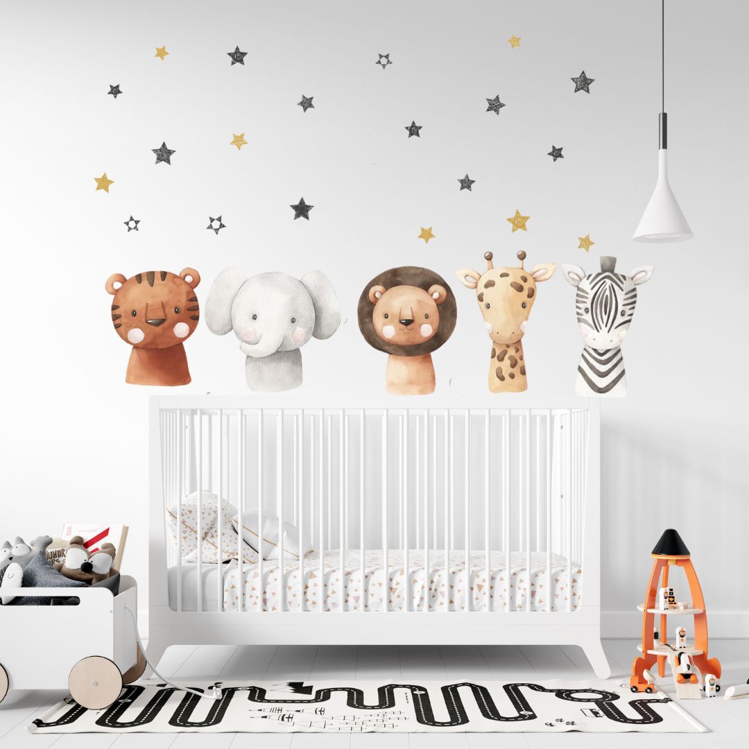 chambre-bebe-stickers-savane