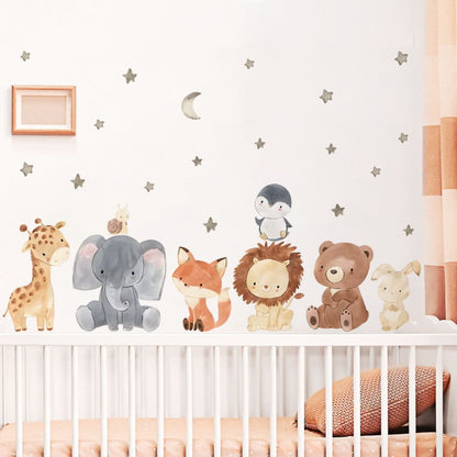 chambre-bebe-stickers-animaux-zoo
