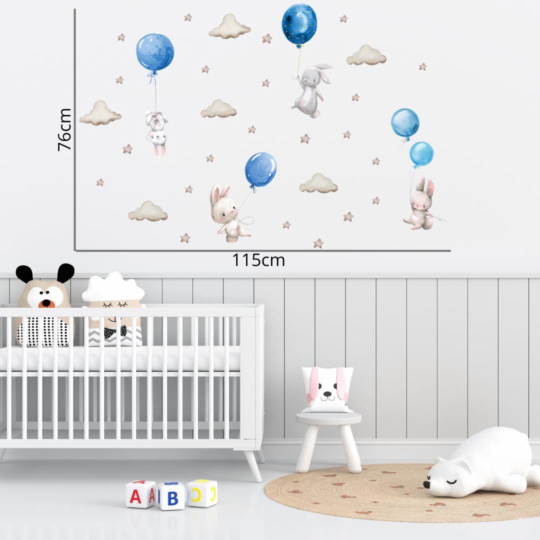 chambre-bebe-stickers-bleu-dimension