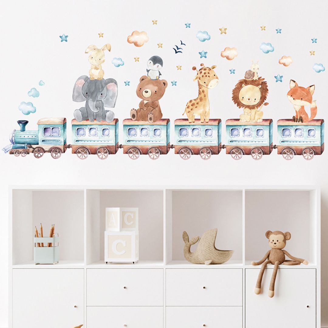 chambre-bebe-stickers-étagère