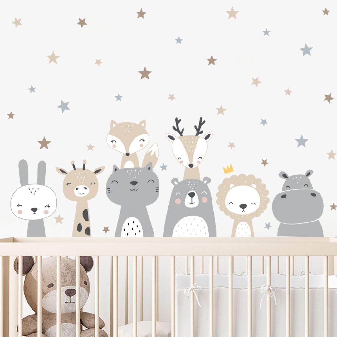 chambre-bebe-stickers-animal