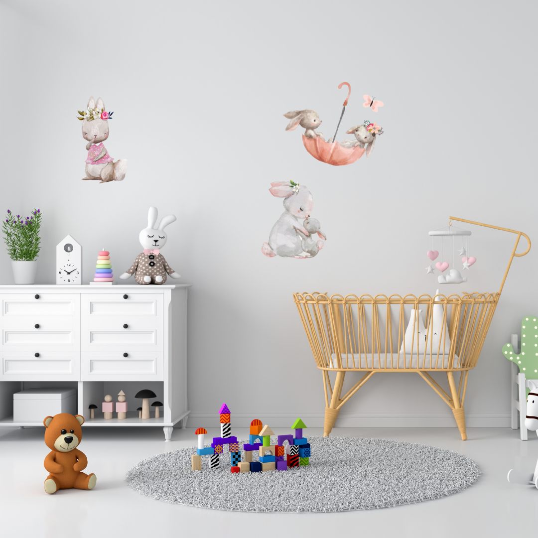 chambre-bebe-stickers-lapine