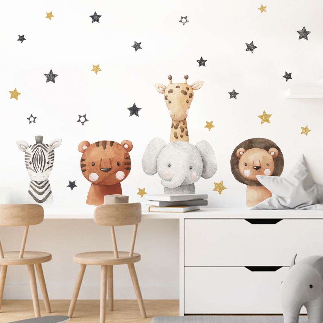 chambre-bebe-stickers-zoo